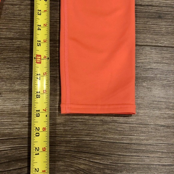Athleta Leggings XXS Orange Neon Back Zipper Pocket Cropped - Picture 5 of 11